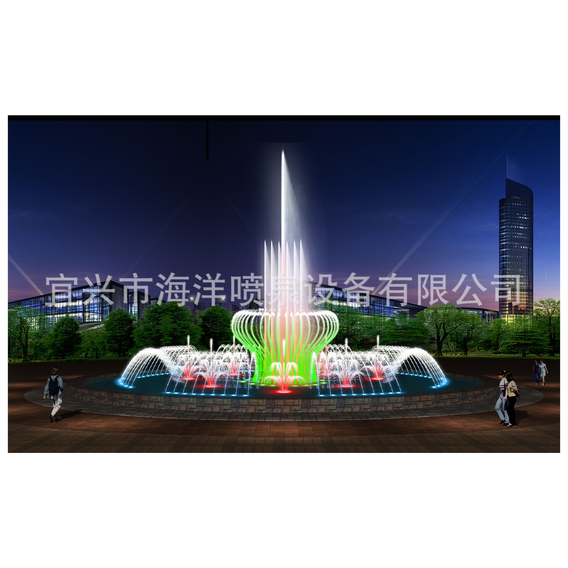 供应各大中小型音乐喷泉、程控喷泉及喷泉设备