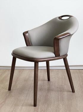 意式轻奢蝴实蝶椅中古风子白胚白茬56137椅意大利餐设计师木椅家