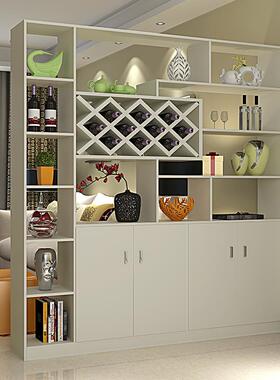 2现代简约客厅风装ZXK饰柜门厅柜屏玄关柜隔断木柜酒柜实置物架双