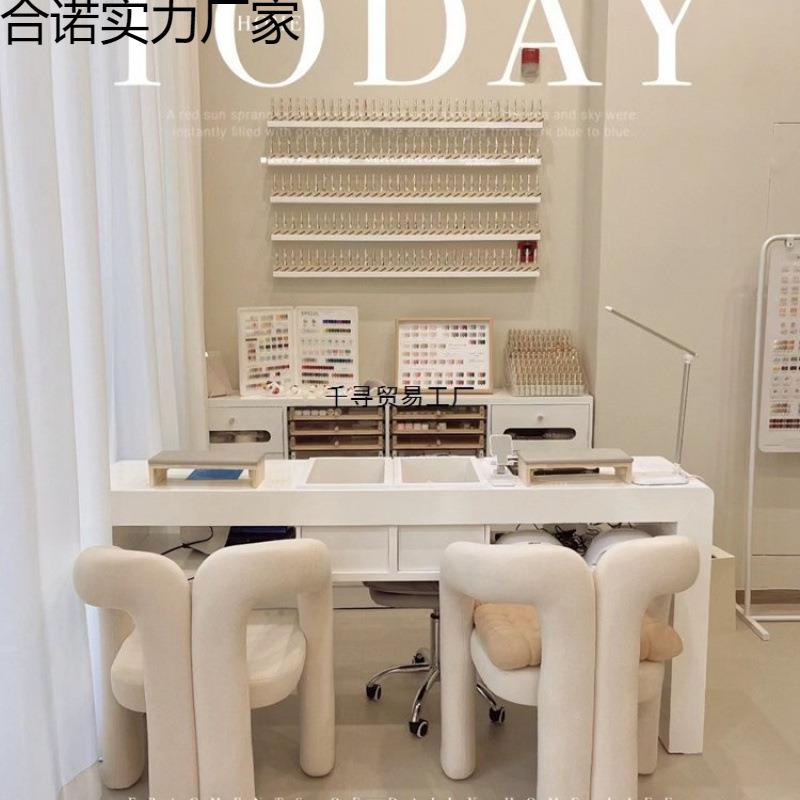 韩时式尚网红AYC美桌套装简约经济型美甲店甲椅桌子日式单双人美