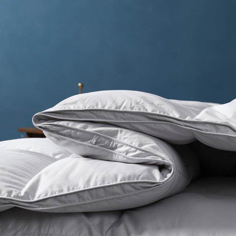高端95白鹅绒被体全棉丝贡缎柔无品牌/赛立冬季保暖芯鹅绒被羽绒