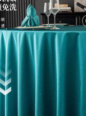 店桌餐布TUS大圆桌桌布酒加厚布艺感圆桌布饭店形圆桌台布