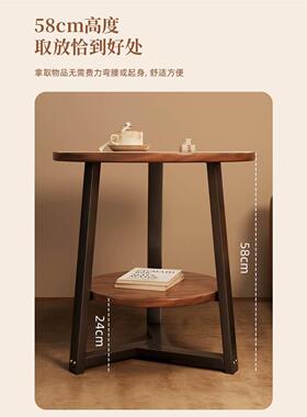 茶几小IFY桌子客厅家用沙发边可移动茶圆形物阳台桌卧室床几头柜