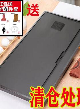 乌金石简茶盘海家用约茶托排茶水石板具茶10124352台茶嵌入式茶盘