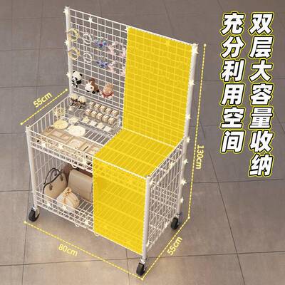 小夜市摆地摊网格促销车移AIZ叠动摆摊创业推车超市货架饰品折示