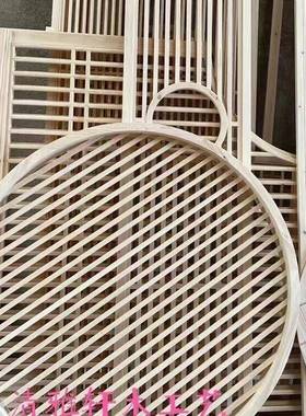 新中日式式木格实木栅镂空入室户屏风玄关隔断客厅卧简约现96168