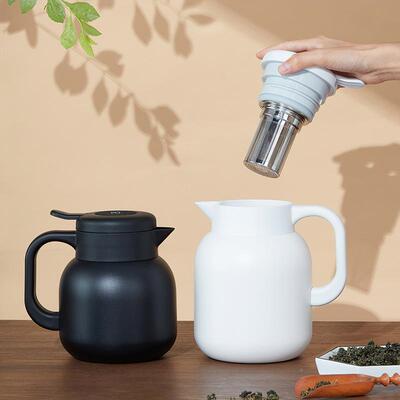 36不钢IUZ智能显保温焖壶1大容量锈茶水分离家用真空闷茶泡茶壶