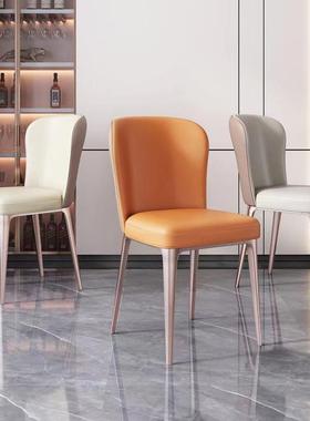 家意式贝勒YFN椅餐椅用休闲简约铁艺餐网椅凳子红轻奢风软椅工货