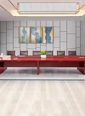 实木贴lq-32123会议桌长桌简约大谈型椭洽桌油漆圆形多皮人会议室