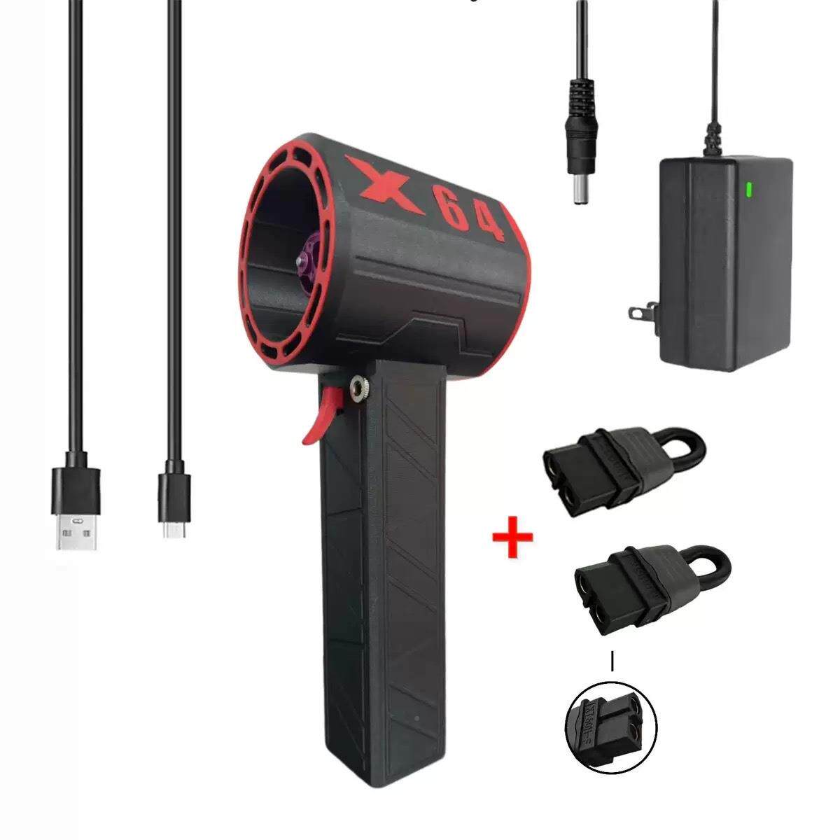 X64mm涵道暴力涡轮力风00001扇风可达1400g手持便工携业级吹风机