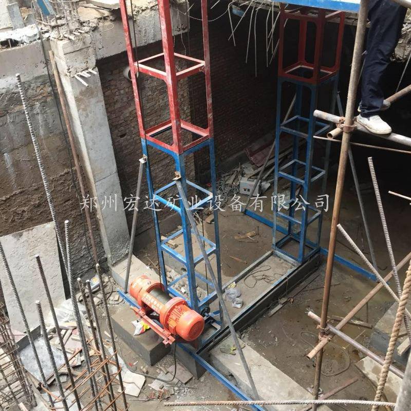 工地货用提升盖房砂石材上料升机降机建筑料FTO货物外升架降机