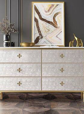 意式约轻奢五斗柜代简客厅隔断收纳柜岩板大实木容量现86293靠墙