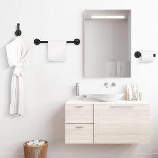 工业风墙浴室装子饰墙架壁挂式挂水墙70121壁铁艺管墙上置物架