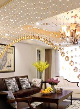 水晶珠14297水帘隔断帘帘客厅卧室过道风玄关卫间房间挂珠生子装