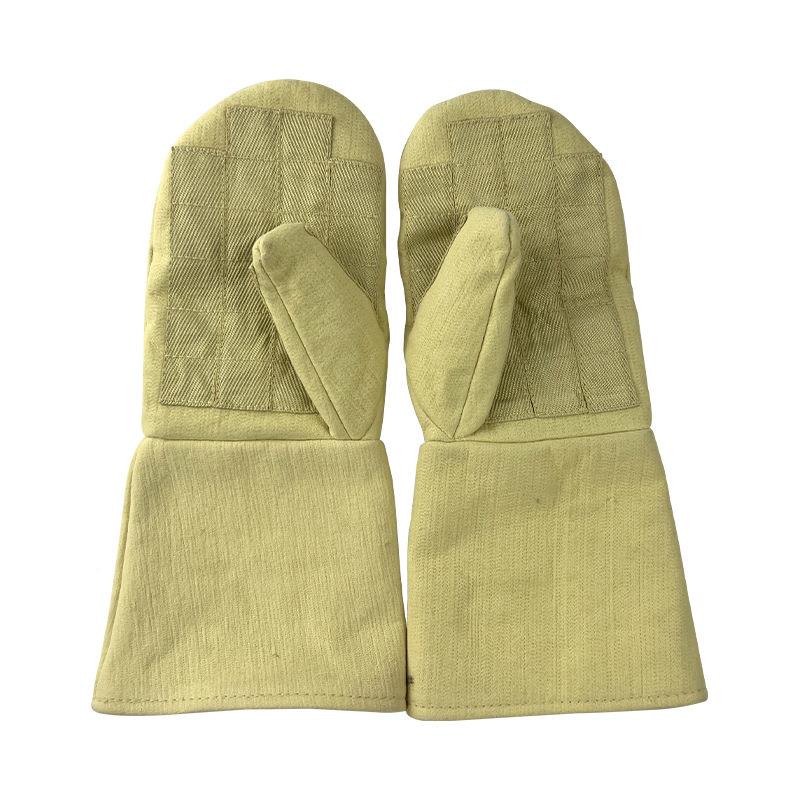 汉歌两指耐高温手QVC凯套500纶芳手套工业伏铸造夫拉隔热℃手套芳