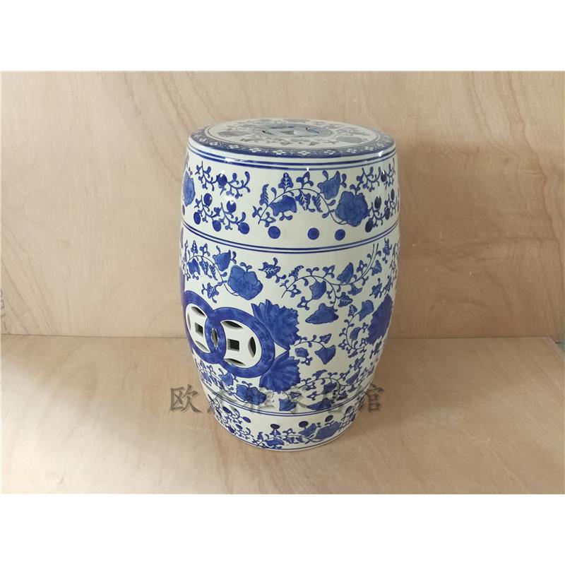 瓷凳手座绘仿XDQ青室花瓷凳凉凳鼓凳家居古客厅卧阳台别墅庭院摆