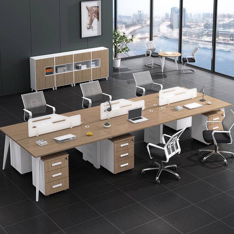 职员办公桌简约现4/具6代人合位办公家电VSL脑桌椅组工作位屏风隔