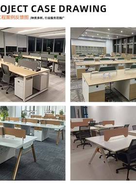 办公椅组合简约现代员36318工办公桌四/面6人位双人面公对办桌室