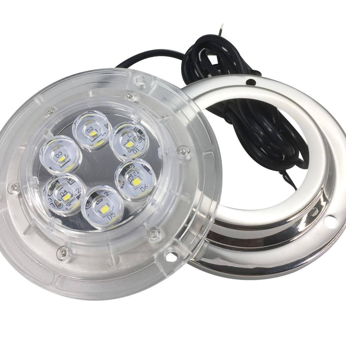 E01019蓝光底游艇船用不锈钢L1ED水灯光unde9rwa蓝terlight