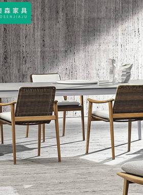 室柚木户外休闲25608椅高档别墅花园阳台桌椅合外庭院酒店餐厅家