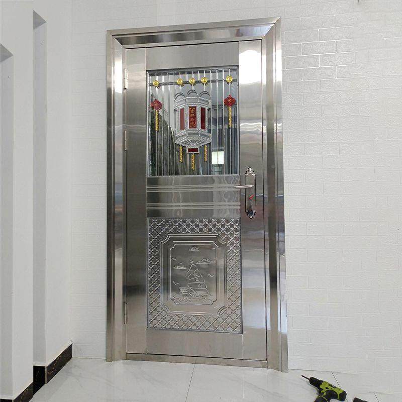 不锈钢门30不锈盗防门大门双开门乡村大65350门阳台4玻璃门家用钢