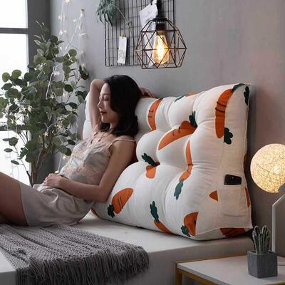 双包人床头板软三角靠垫抱枕榻榻米靠枕背腰号枕沙80110发靠床上