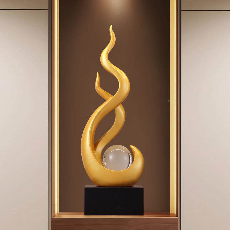 电视柜酒柜摆件奢客厅装饰树高档KJL风生水起脂艺工品简约现代轻