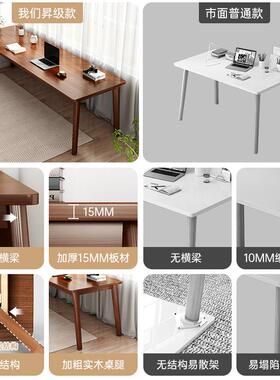 卧室台书学桌电脑桌桌式家41939用双人长条靠墙窄桌现代简约习桌