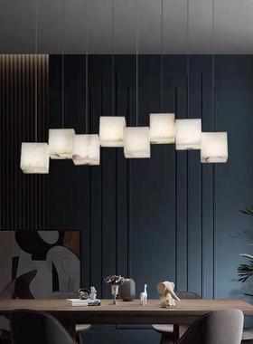 328新式客厅铜吊灯计设师茶室卧室餐厅装饰LE全D云石灯中饰创意设