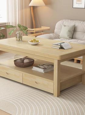 实木二合一小户型新款两用餐桌客家厅家63647用出租房专用茶几小