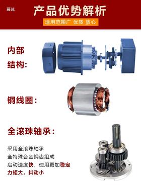 90度直角齿减速电机820vHMO30v三相带刹车交流大扭矩马达400w7250