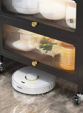 厨房落带地置物架柜门多功柜能餐边碗柜客厅多层柜84062储物收橱