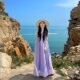 吊带露背连衣裙子夏女2025新款 巨好看 减龄海边度假长裙紫色无袖