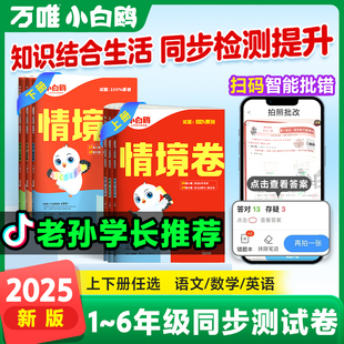 2025版万唯小白鸥星空小学情境卷语数英上册三四五六年级人教版同步教材单元测试卷子课后练习题刷题阶段检测基础知识万维