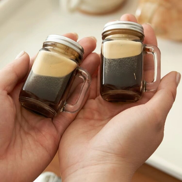 小号迷你咖啡浓缩液玻璃罐分装瓶密封罐酒杯蜂蜜小样储存果酱便携