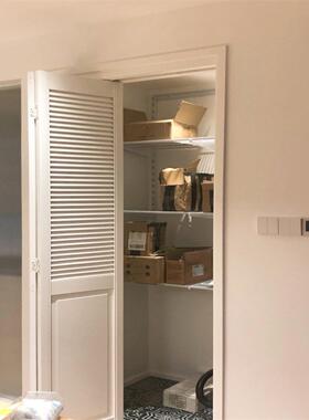 上海苏业实木折叠门，步入式衣帽间，储藏室，橱柜，衣柜，可折叠