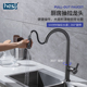 赫森厨房全铜抽拉式 水龙头冷热水家用洗菜盆水槽洗碗伸缩旋转式