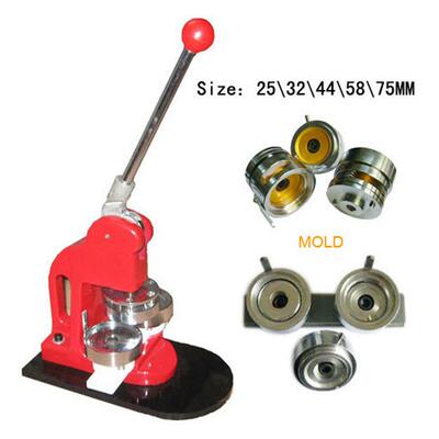 老款手动胸章机 马口铁徽章制作机器压卡机 校徽胸牌