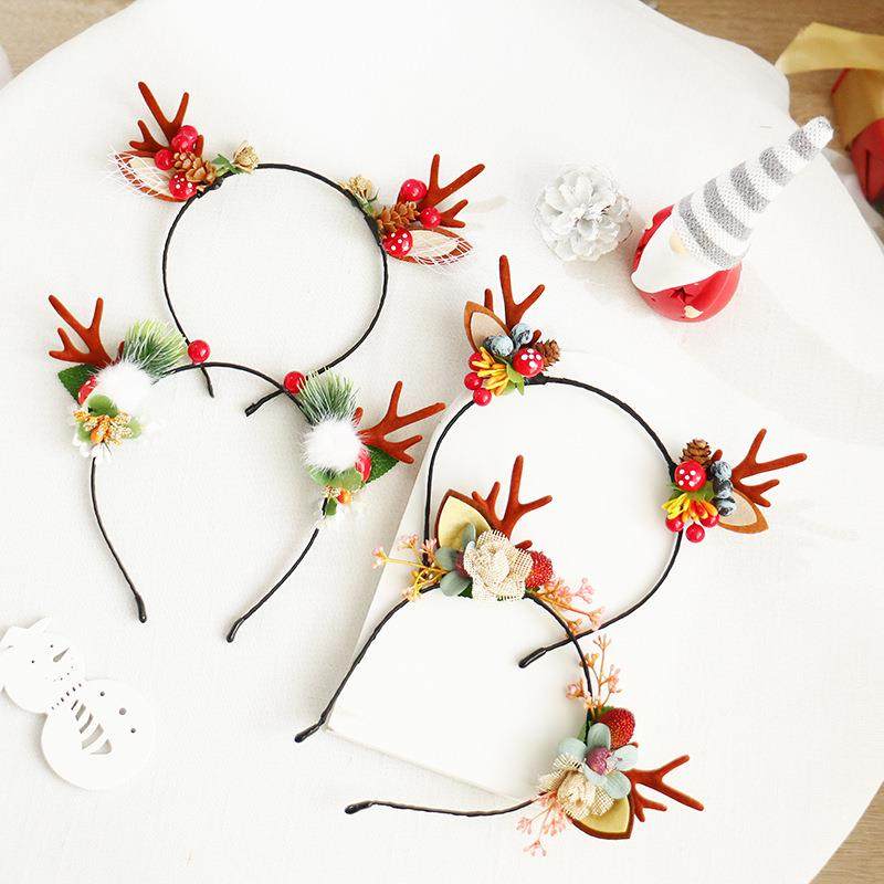 跨境新品 圣诞节麋鹿角发箍百搭头饰发夹 圣诞派对头饰装扮用品,童装/婴儿装/亲子装,发饰,淘宝优惠券,粉丝福利购,淘宝优惠卷
