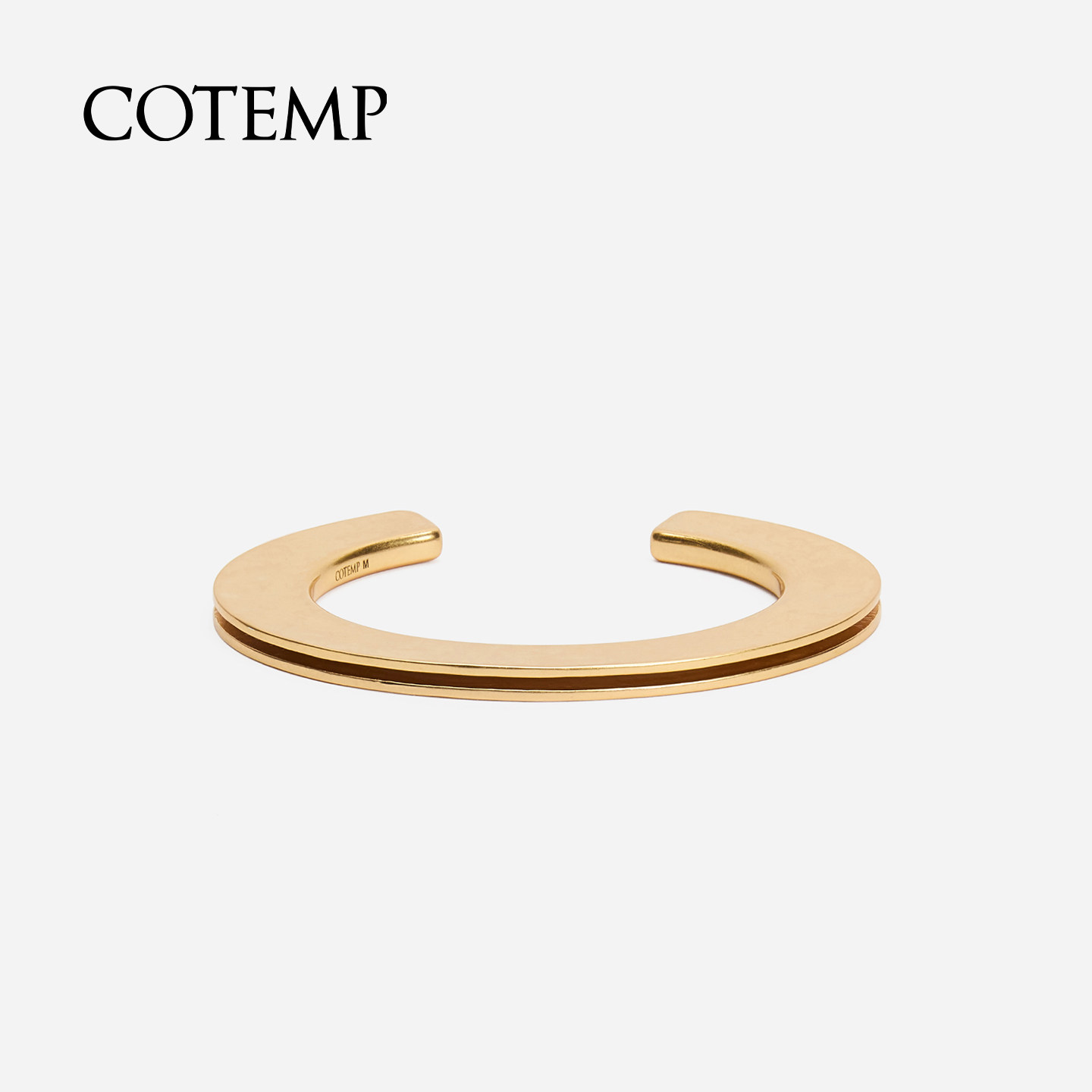 cotemp金属装饰牛角手镯