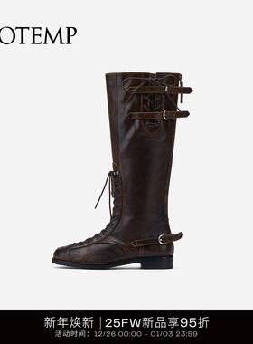 cotemp Cactus Boots Midlong  25FW做旧坦克靴褶皱中筒靴长靴