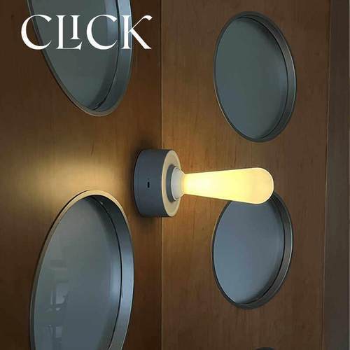 Click创意拨动式开关卧室床头氛围灯充电过道壁挂趣味简约小夜灯