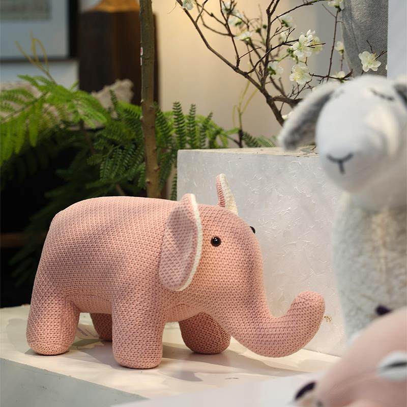 Buzai 超可爱针织玩偶儿童布偶样板房装饰卡通抱枕熊猫绵羊大白鹅