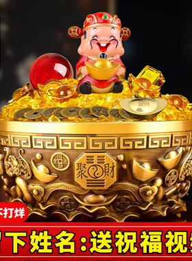 旺宅生财生意人家里客厅财位铜制聚宝盆招财聚财补库用品守财旺财