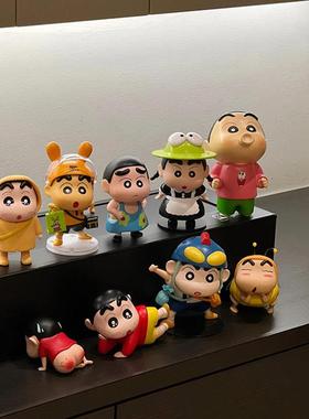 蜡笔小新入户门创意装饰桌面摆件客厅电视柜办公室解压饰品