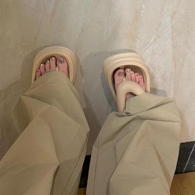 厚底人字拖鞋女士夏外穿2024年春季新款增高海边沙滩防滑超火凉拖