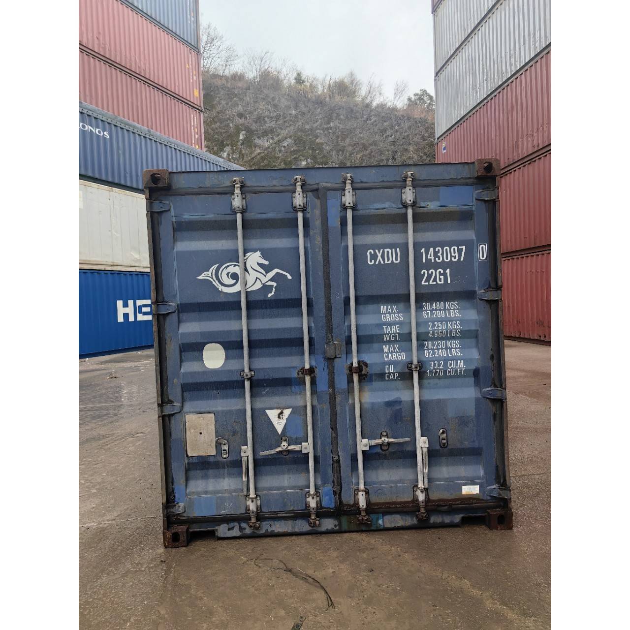 出售20英尺20GP二手海运集装箱固定式钢结构旧货车箱厂