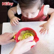 Nuby努比 宝宝研磨碗勺婴儿实物捣碎辅食工具 手动蔬菜泥果泥料理