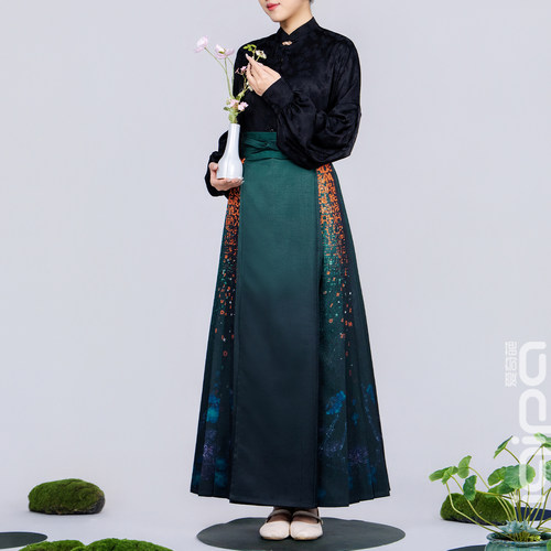 爱奇葩iqipa 花与碎语新中式马面裙女成人气质高级传统汉服半身裙
