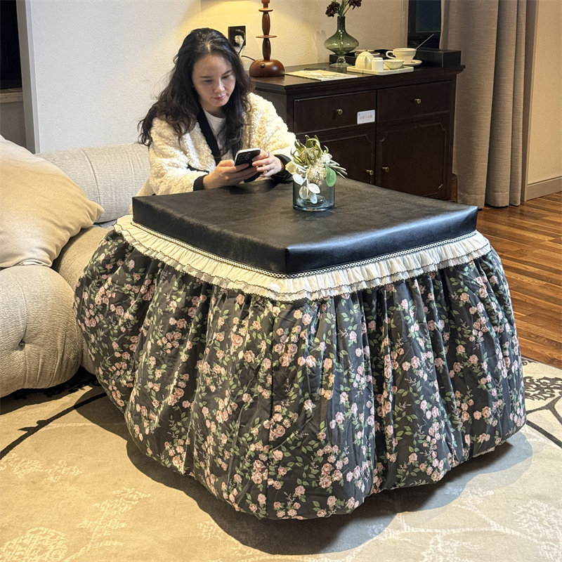 正方形防水防油桌布耐高温轻奢烤火桌罩套长方形垂边包角电取暖桌,居家布艺,桌布,淘宝优惠券,粉丝福利购,淘宝优惠卷